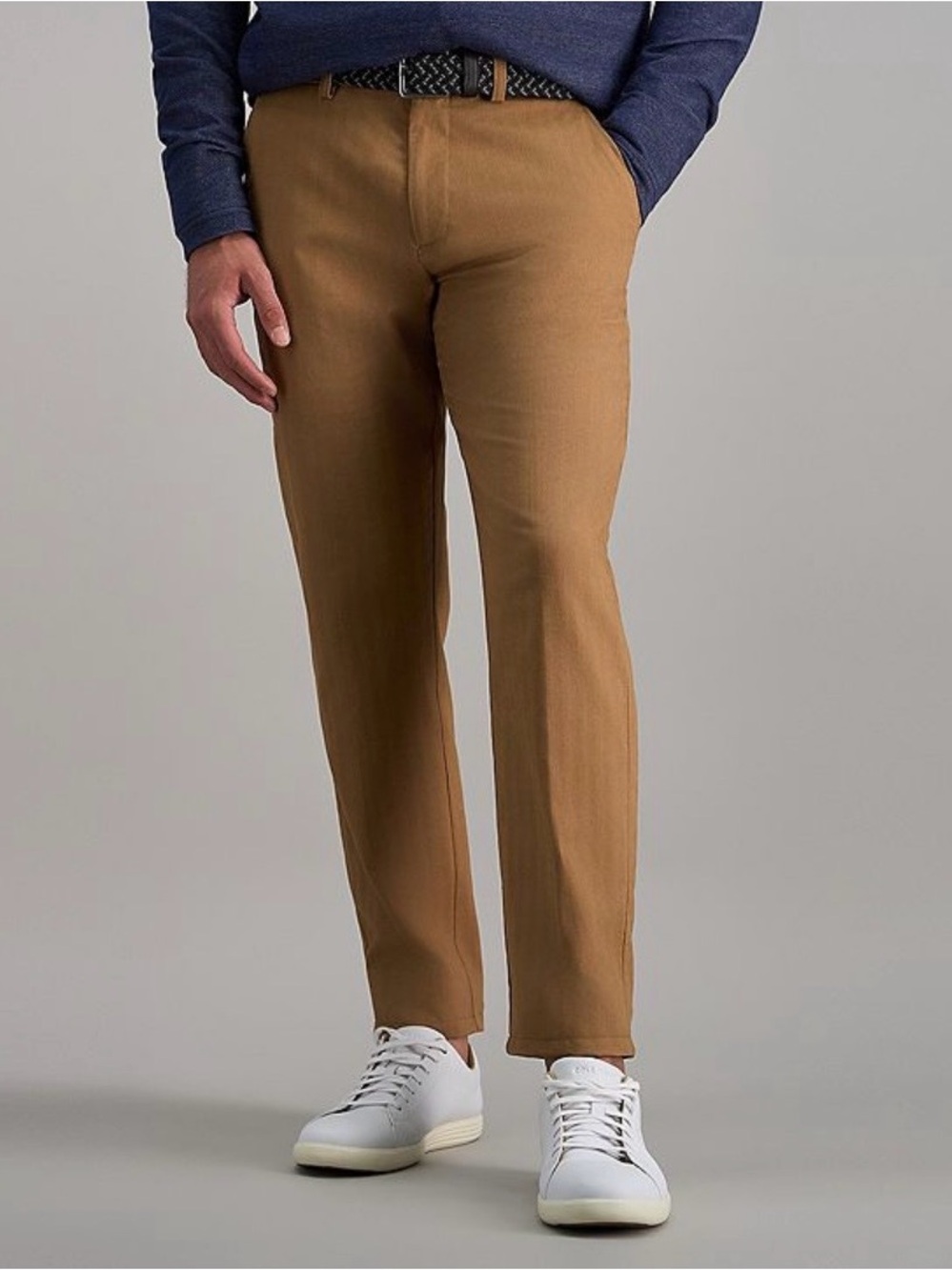 Haggar Modern Stretch Herringbone Straight Fit Pants-Size 40x30